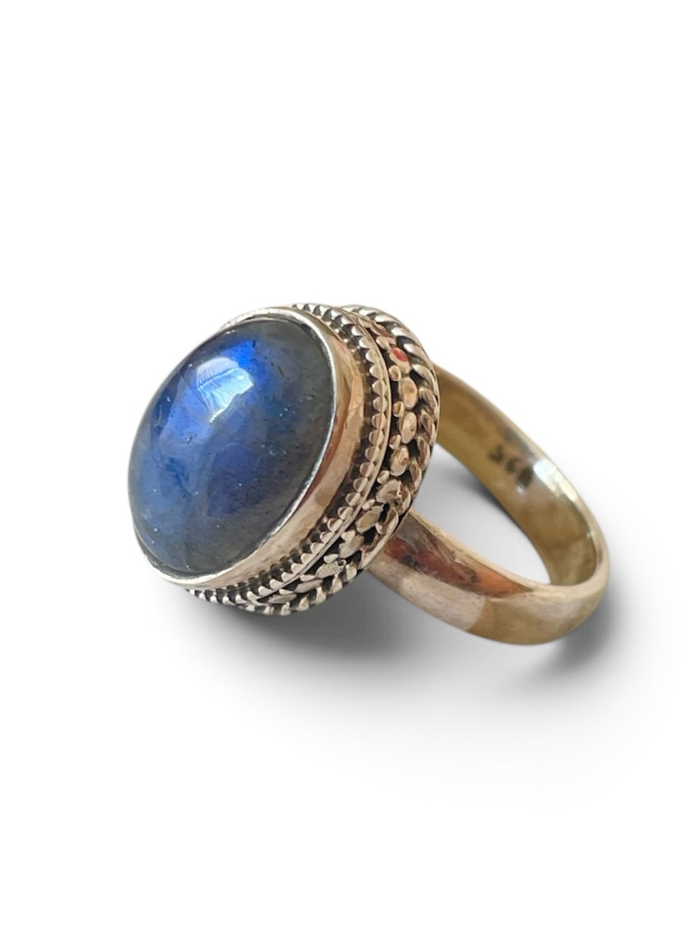 925 Sterling Silver Labradorite Ring  US 8 or adjustable option!